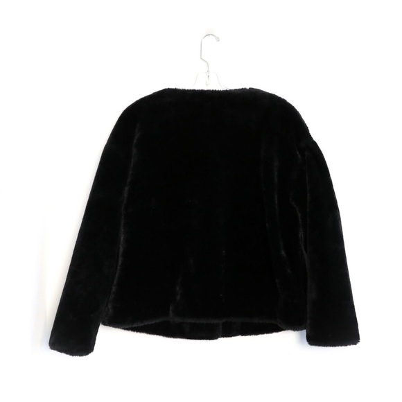 Zara TRF faux fur teddy bomber jacket furry soft short coat black trendy cozy - Picture 3 of 7